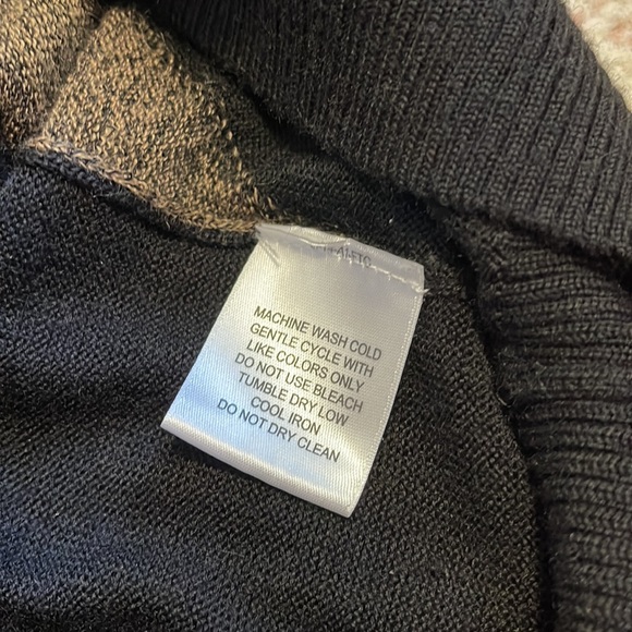 PRONTO-UOMO 80% Acrylic 20% Wool Color Block Front Crew Neck Sweater Size M - Picture 6 of 8